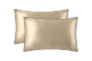 Сет од 2 шампањ свилени навлаки за перници од 19мм (50x70)