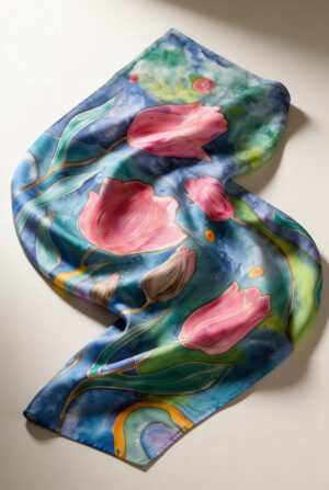 Silk Handmade Art Scarf (90x90)