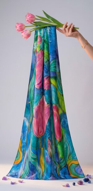 Silk Handmade Art Scarf (40x140)